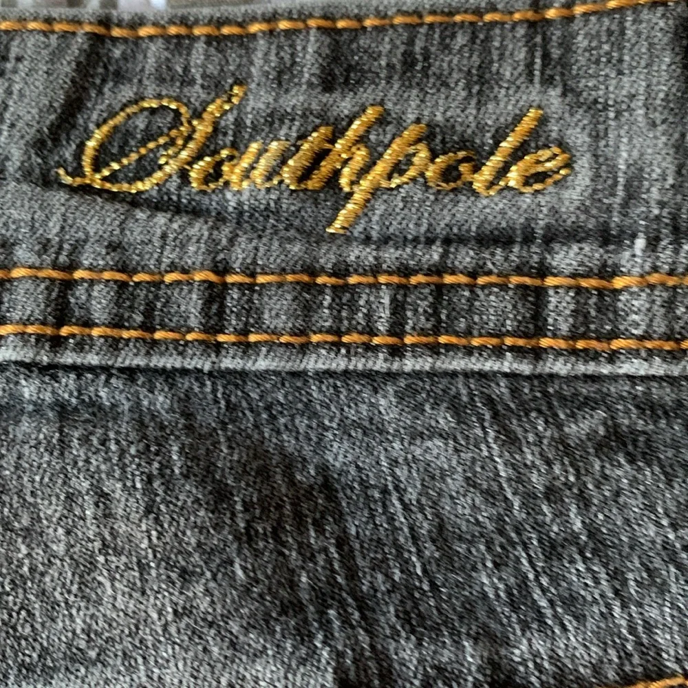 South Pole Gray Flare Wide Leg Jeans